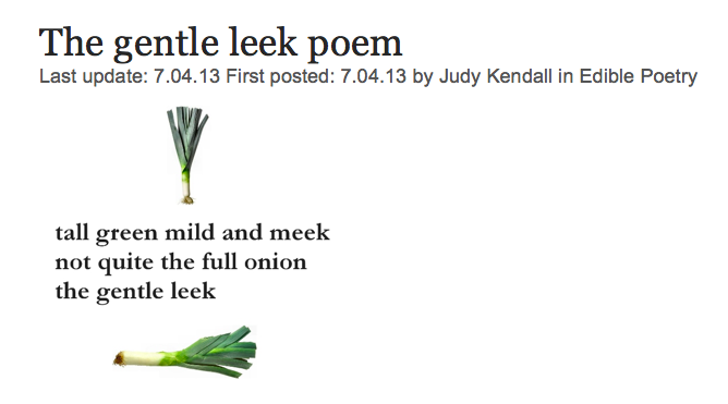 Gentle Leek Poem