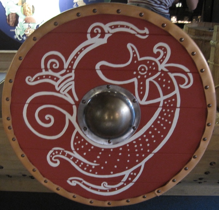 Red replica shield